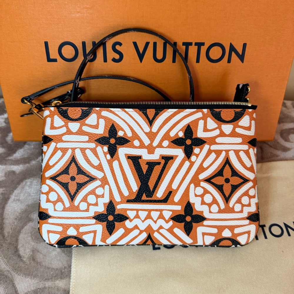 Louis Vuitton Crafty Double Zip Pouchette Crossbody Bag